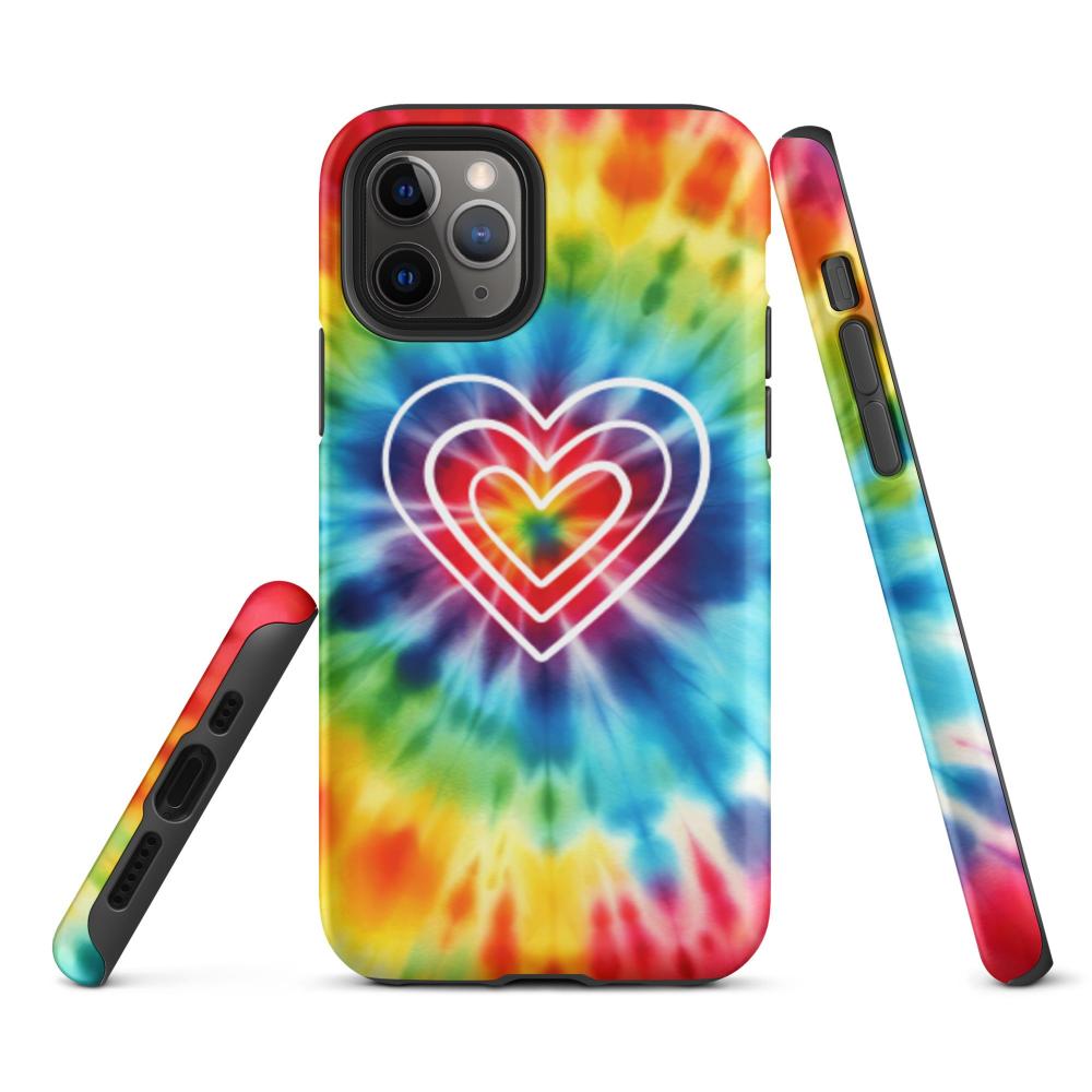 Tie Dye Hearts iPhone 11 Pro Tough Case - Matte Finish - https://ascensionemporium.net